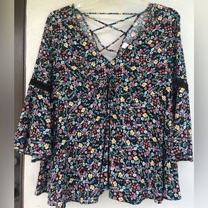 Boho Floral Top
